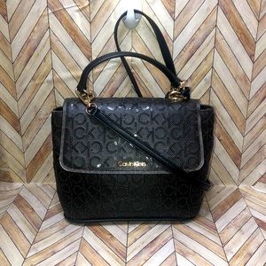 calvin klein leilani sequin satchel